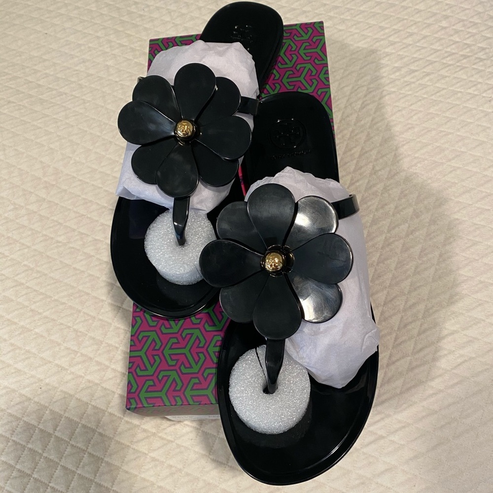 Tory Burch flower jelly thong